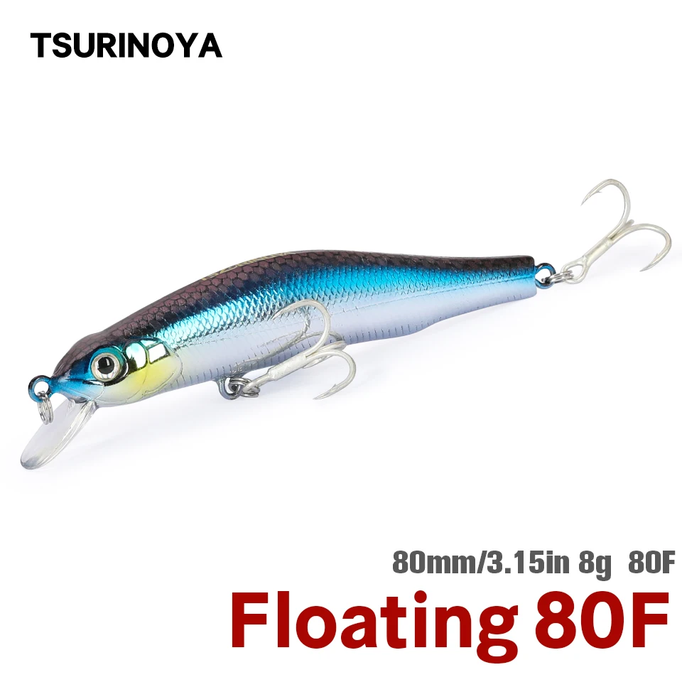 

Приманка рыболовная TSURINOYA DW44, профессиональная плавающая приманка-приманка на щуку, 80 мм, 8,0 г, магнит, для ловли окуня, снасти