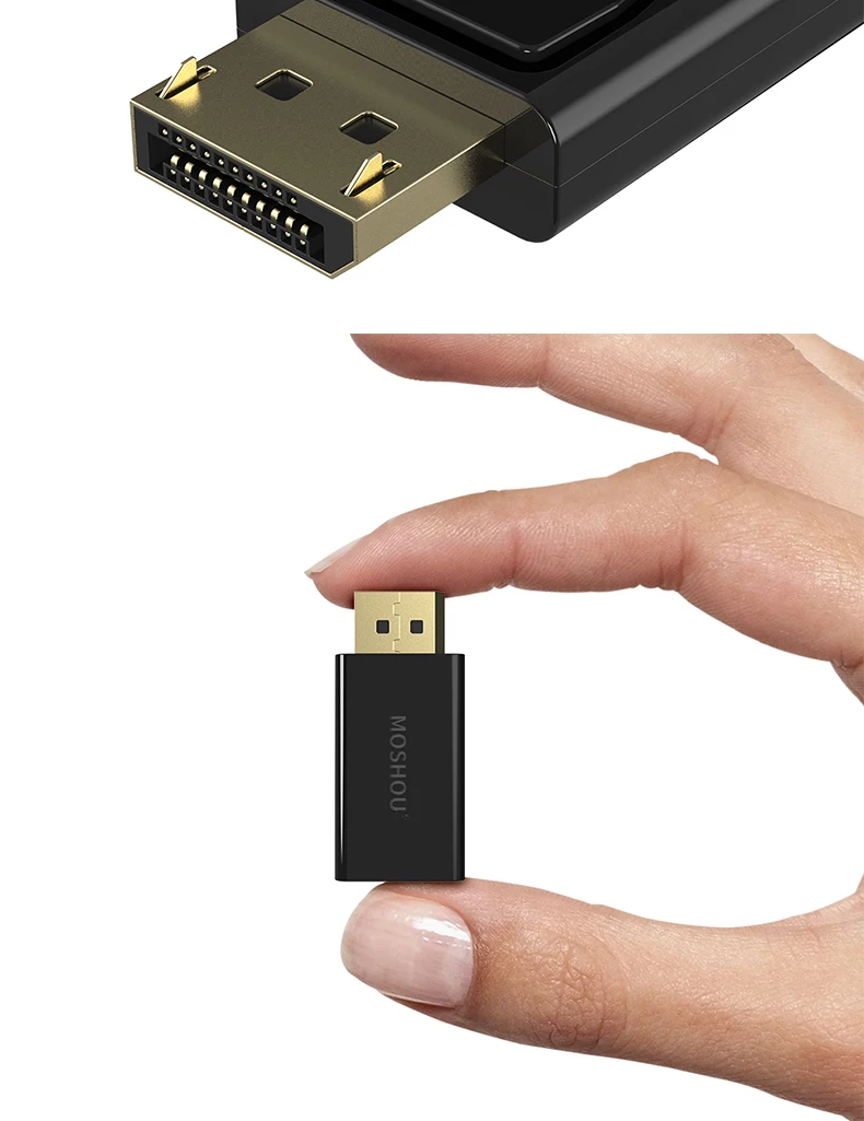 MOSHOU Displyport к HDMI адаптер мама-папа Макс 4 к 60 Гц DP к HDMI конвертер 2 к видео аудио разъем для HDTV ПК