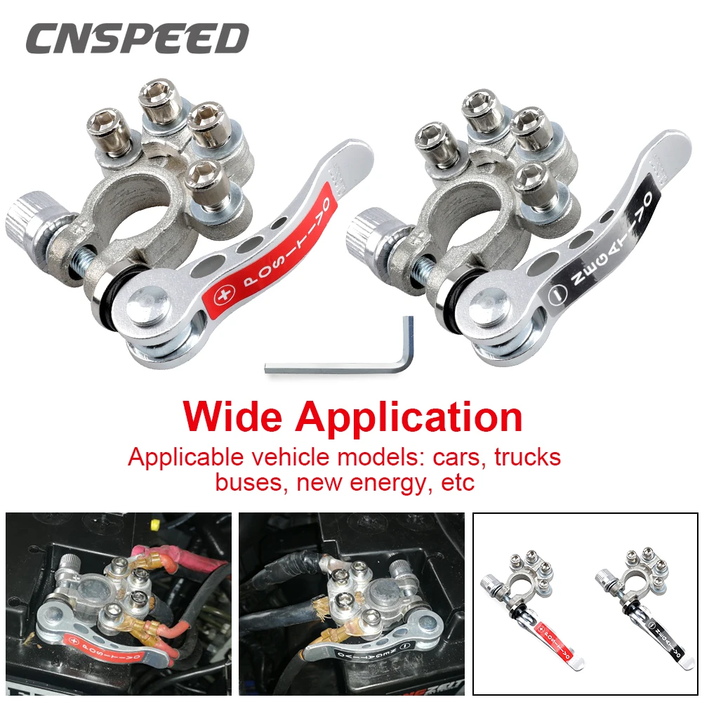 

1 Pair Toolless Quick Disconnect Battery Main Cable Post Terminal Shut-Off Connectors 6v12v 24v Boat Race Car UTV Tractor Truck