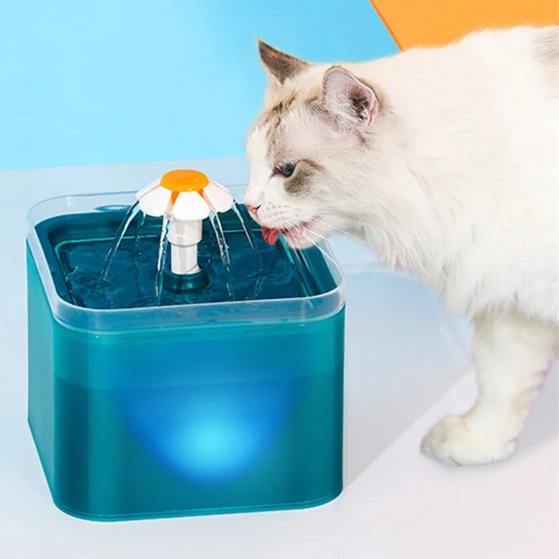 

2L Automatic Cat Water Fountain with LED Lighting USB Pet Water Dispenser with Recirculate Filtring for Cats Feeder