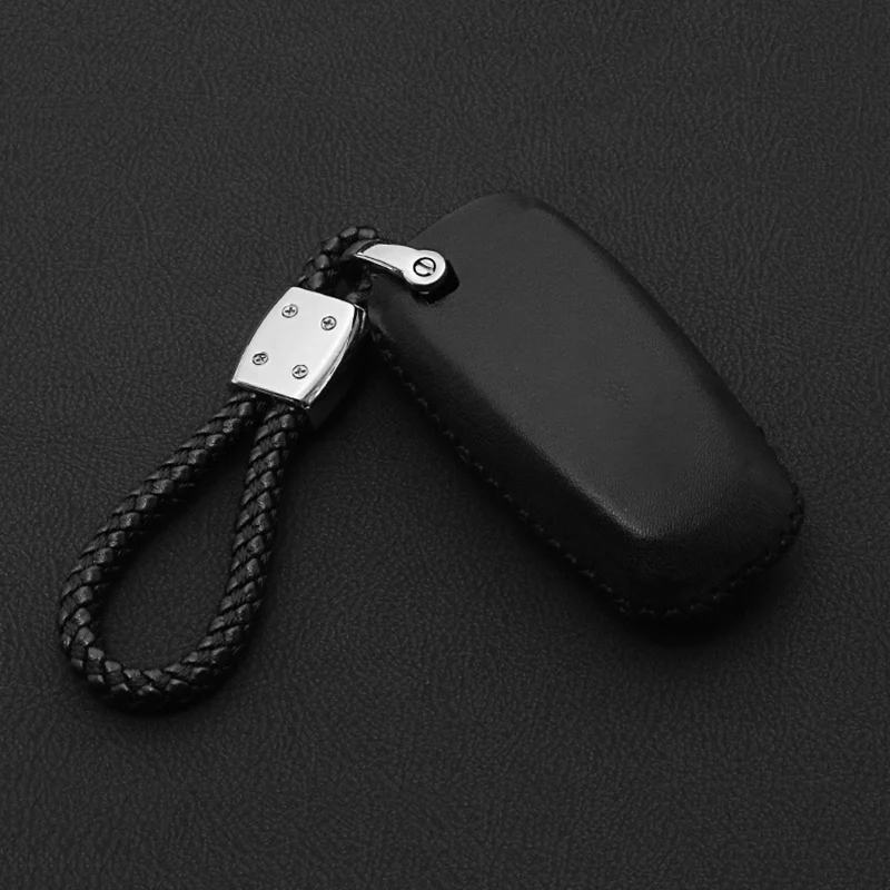 

Car Leather Key Case Sewing Key Protection Cover Stylish Modification for 2018-2020 Ford Mustang Car Accessories