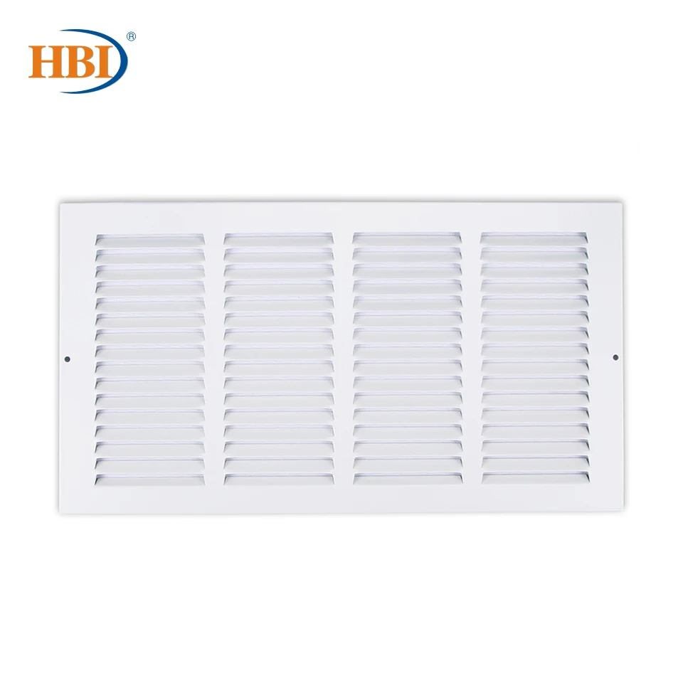 HBI W16 &quotx H8&quot стальные белые готовые возвратные воздушные решетки потолочное