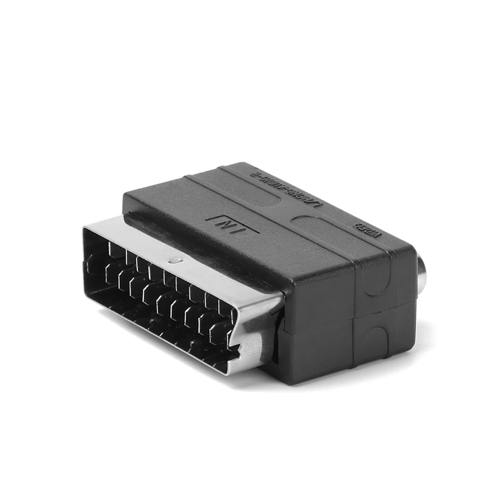 Адаптер Scart папа к 3RCA розетке AV ТВ для PS4 21PIN SCART разъемам вход WII DVD VCR разъем |