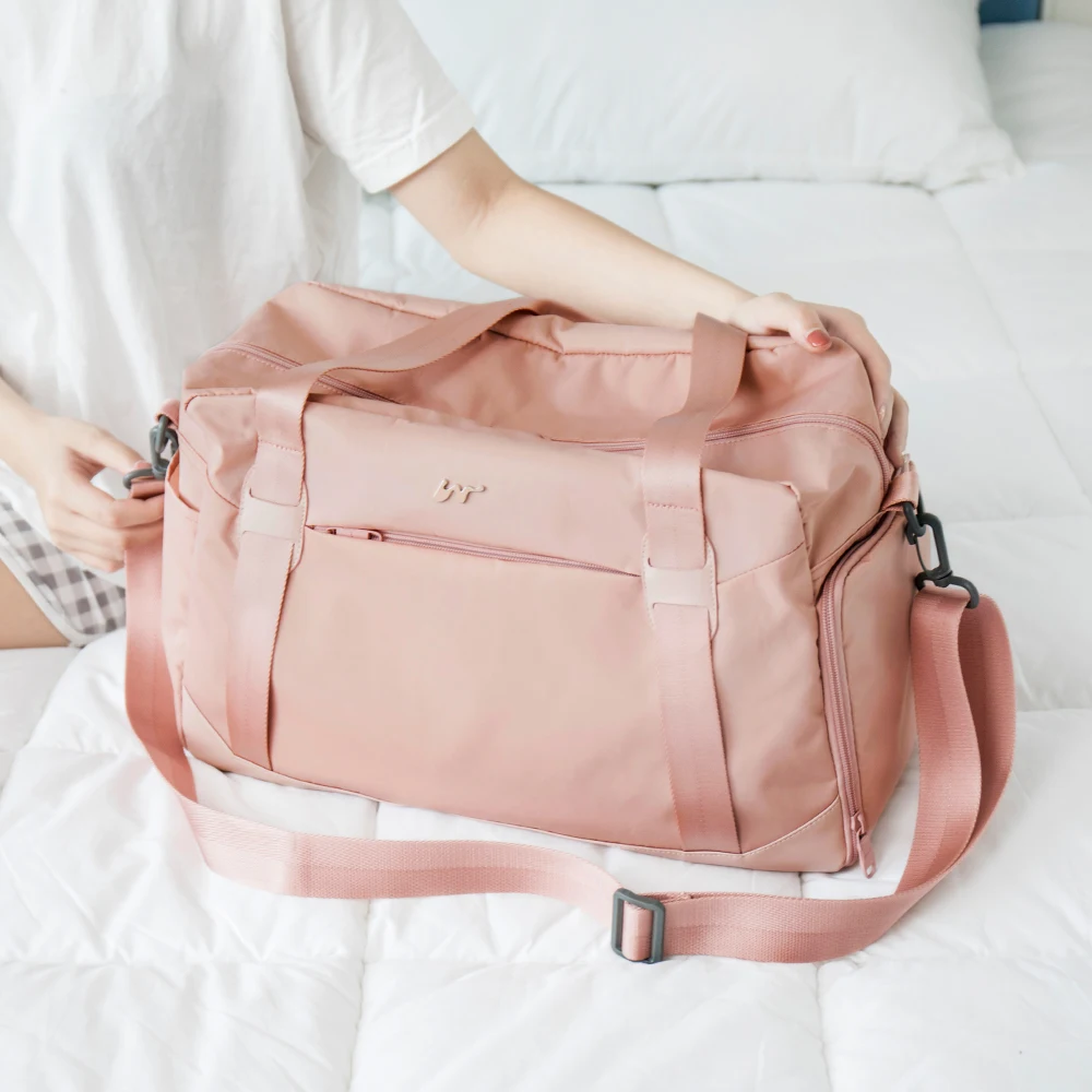 Fashion  Duffle Bag Backpack Women Mens Travel Sports Gym Bag With Shoe Compartment