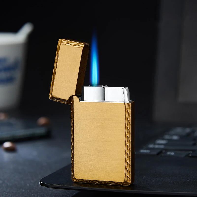 Газовая зажигалка турбо фонарь ел ультратонкая струйная газовая для сигар