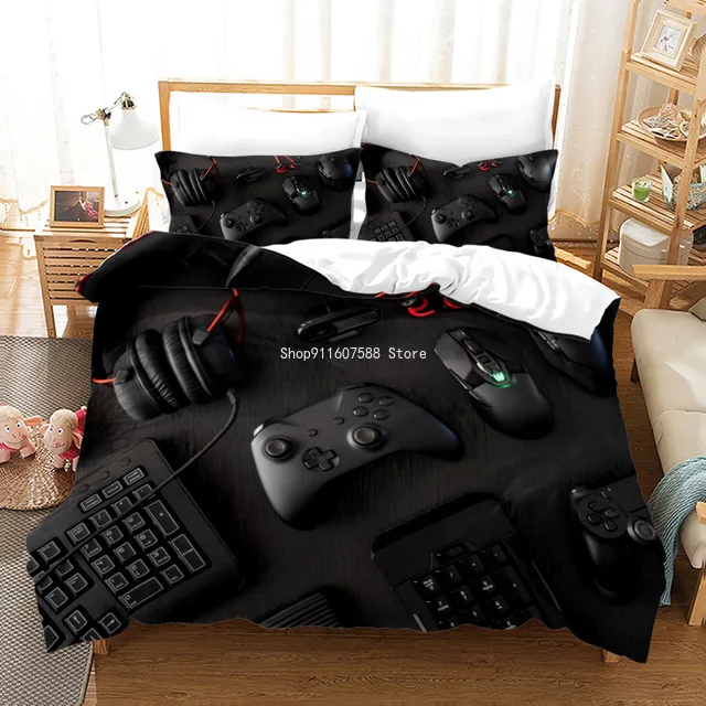 

3D Gamepad Comforter Cover Gamer Bedding Set Teens Video Game Duvet Cover For Youth Kids Boys Color Bedspread Drop Ship