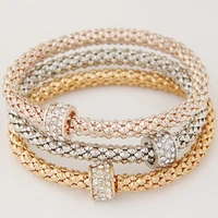 yada fashion geometric elastic popcorn chain braceletsbangles charm for women friendship bracelet jewelry diy bracelet bt200390