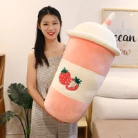 cute real life bubble tea plush toy stuffed food milk soft doll fruit cup drink pillow cushion kids toys friend birthday gift