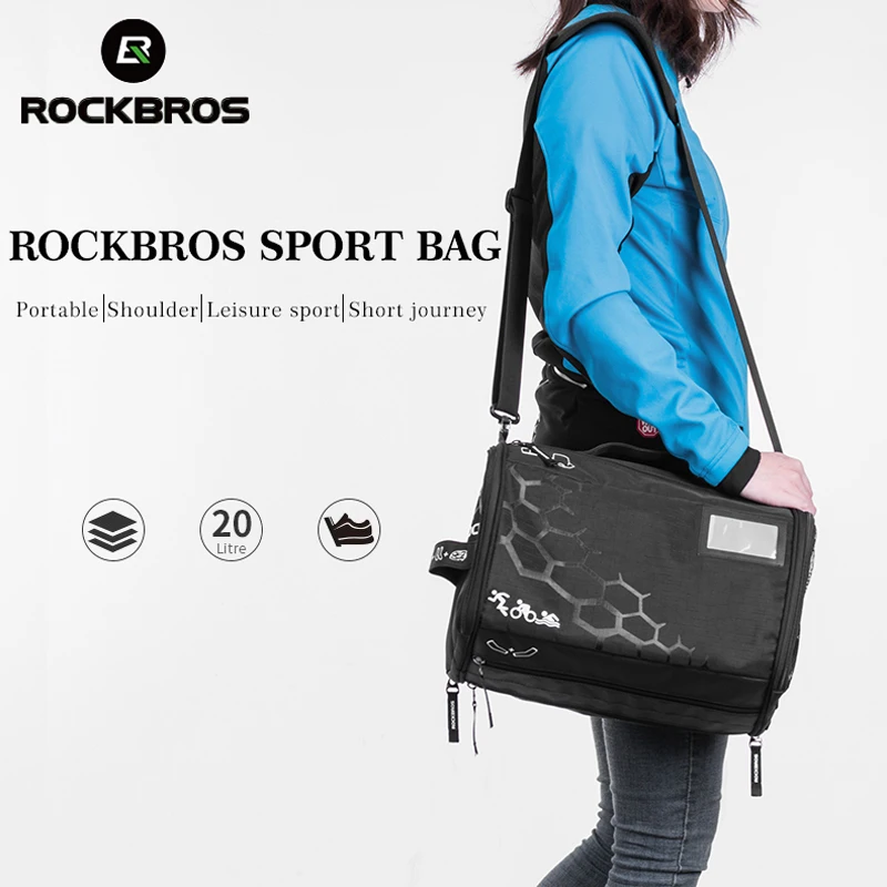 

ROCKBROS Waterproof Gym Bag Fitness Travel Sport Bag Women Dry Wet Yoga Outdoor Sport Portable Extended Capacity Training Bag