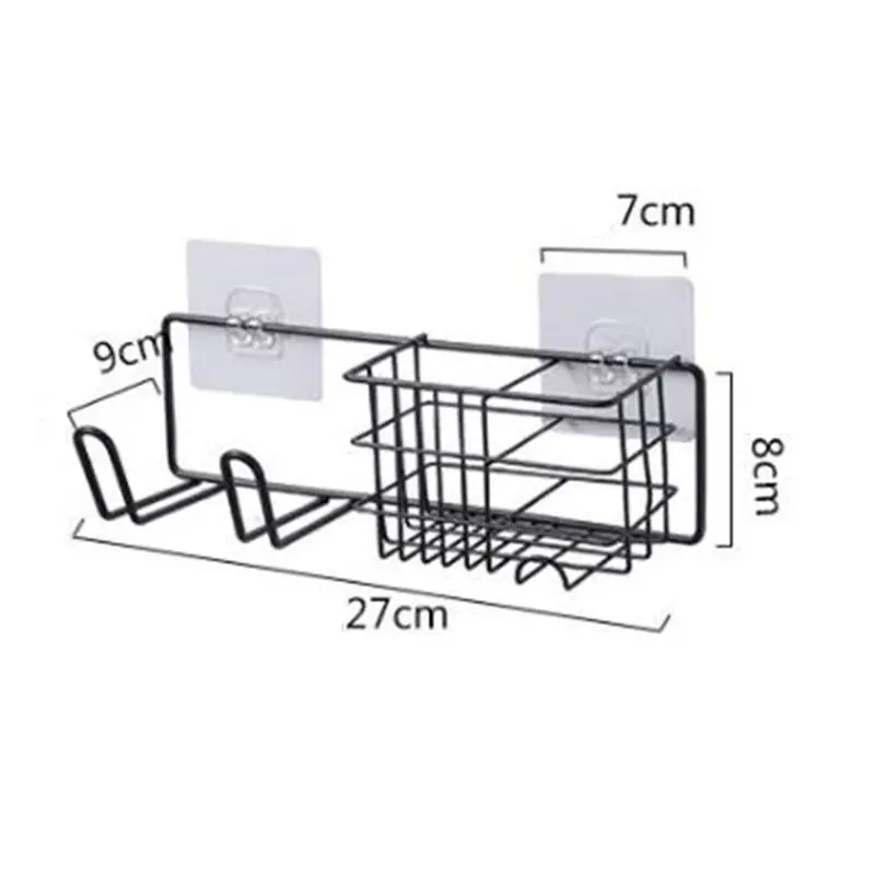 

Wall Mounted Hair Dryer Storage Organizer Rack Holder Hanger Using in Bathroom S