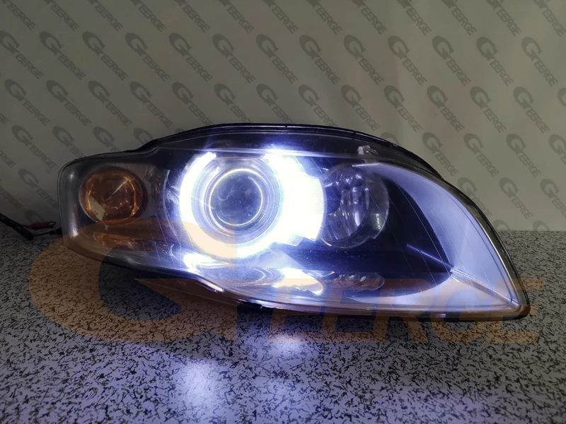 Для Audi A4 S4 RS4 2005 2006 2007 2008 2009 ксеноновая фара отличное Ультра яркое освещение COB комплект светодиодов «глаза ангела» halo ring