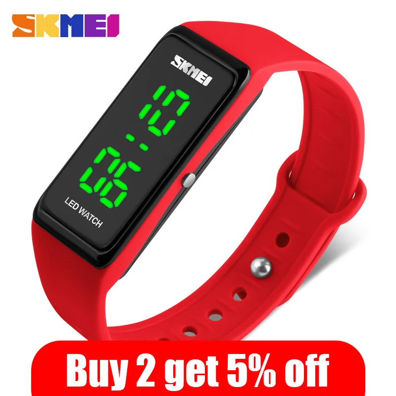 SKMEI модные спортивные мужские и женские часы LED водонепроницаемые Clcok Лидирующий