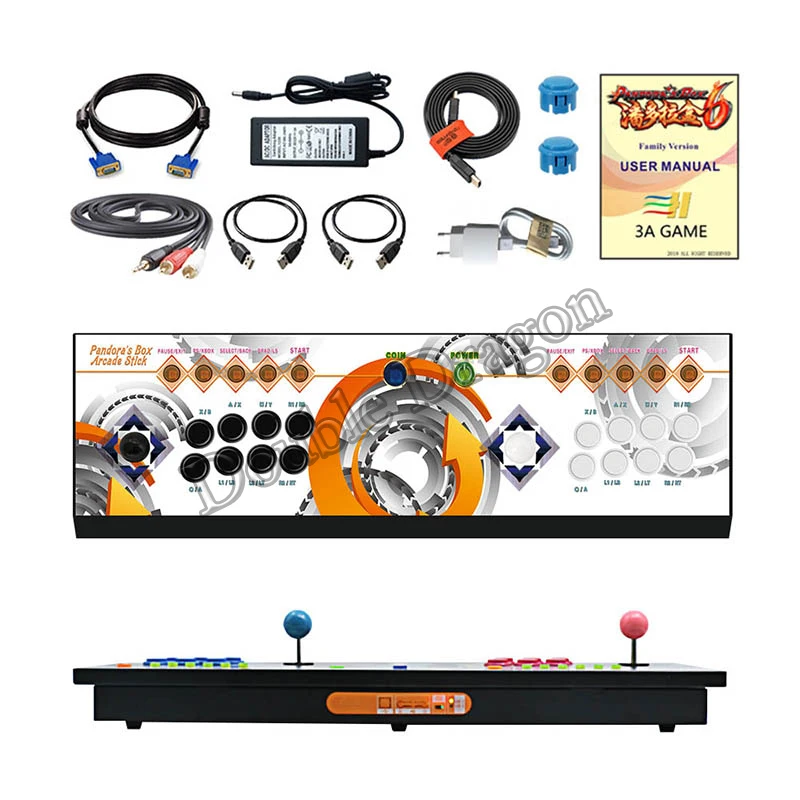 Игровая ретро-консоль Pandora box 6 с 1300 в 1 играми VGA HDMI выход заменяет джойстик Sanwa 8