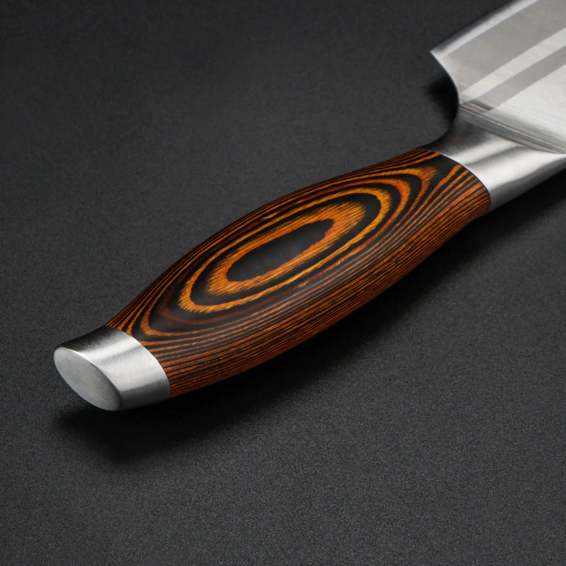 BIGSUNNY 7 дюймовый нож Santoku с немецкой стальной бритвой острое лезвие многоцелевое