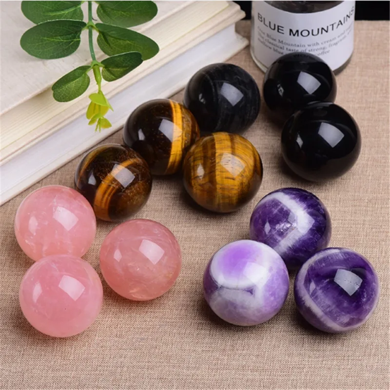 

1pc Natural Round Quartz Amethysts Sphere Polished Dragon Spheres Magic Crystal Ball Home Decoration Ornaments Gift