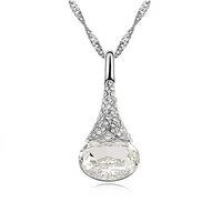crystal necklace silver plated austrian crystal cz promotion gifts women jewelry valentines day gifts