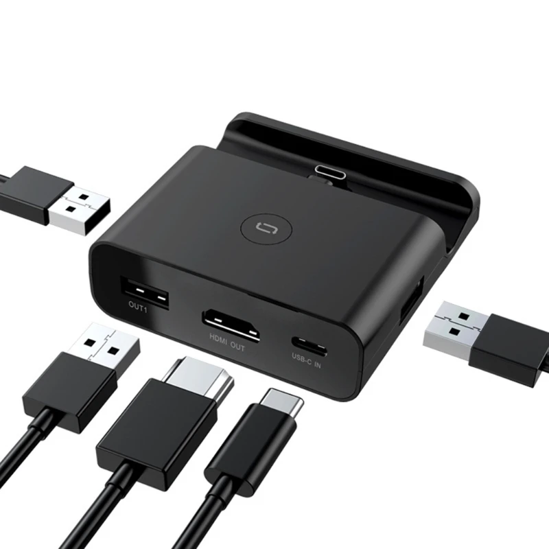 

1080P HDMI-Compatible Video Adapter to TV Converter Docking Station Charger for Switch/Switch Lite