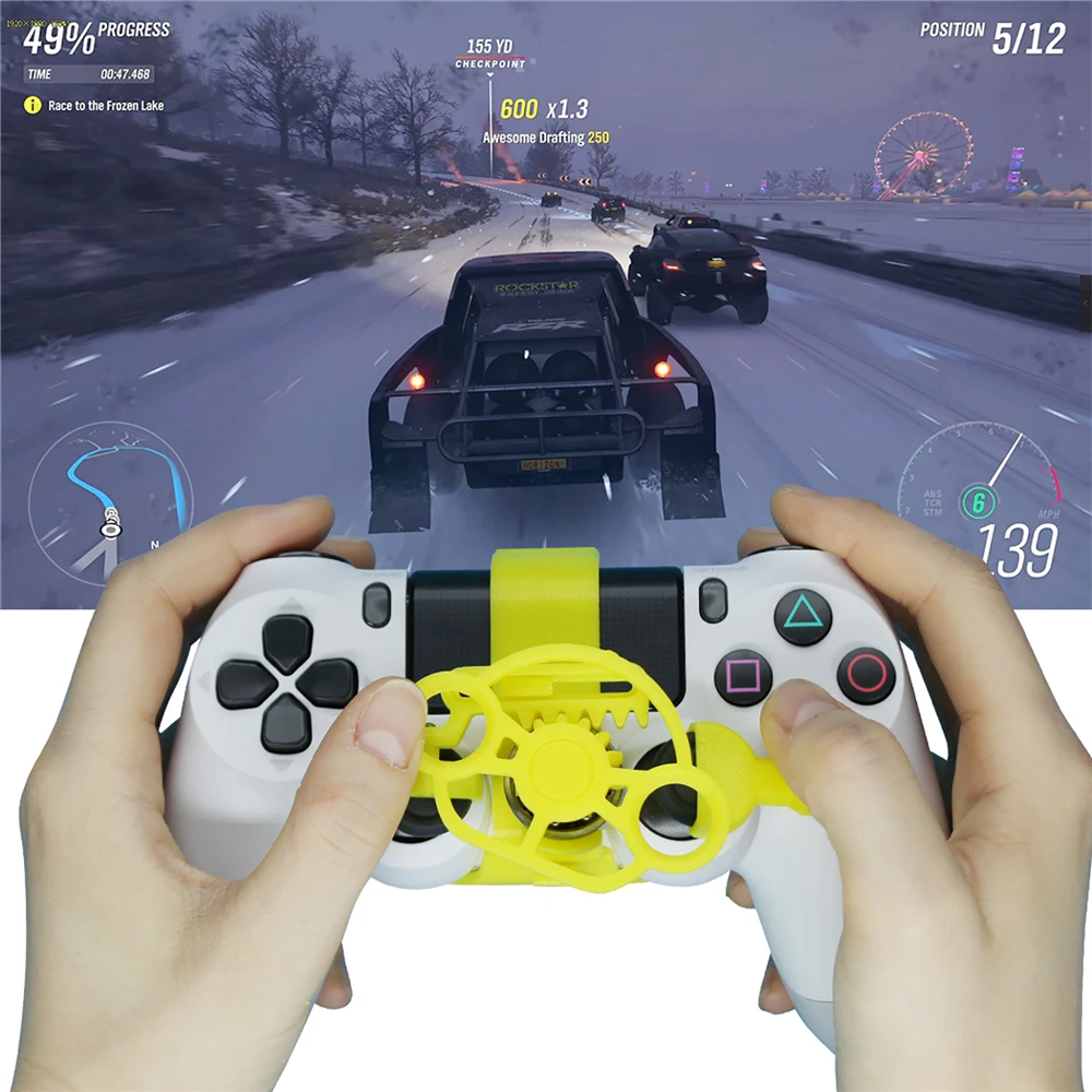 Мини Руль для консоли Sony Playstation PS4 гоночный игровой контроллер Сменное рулевое