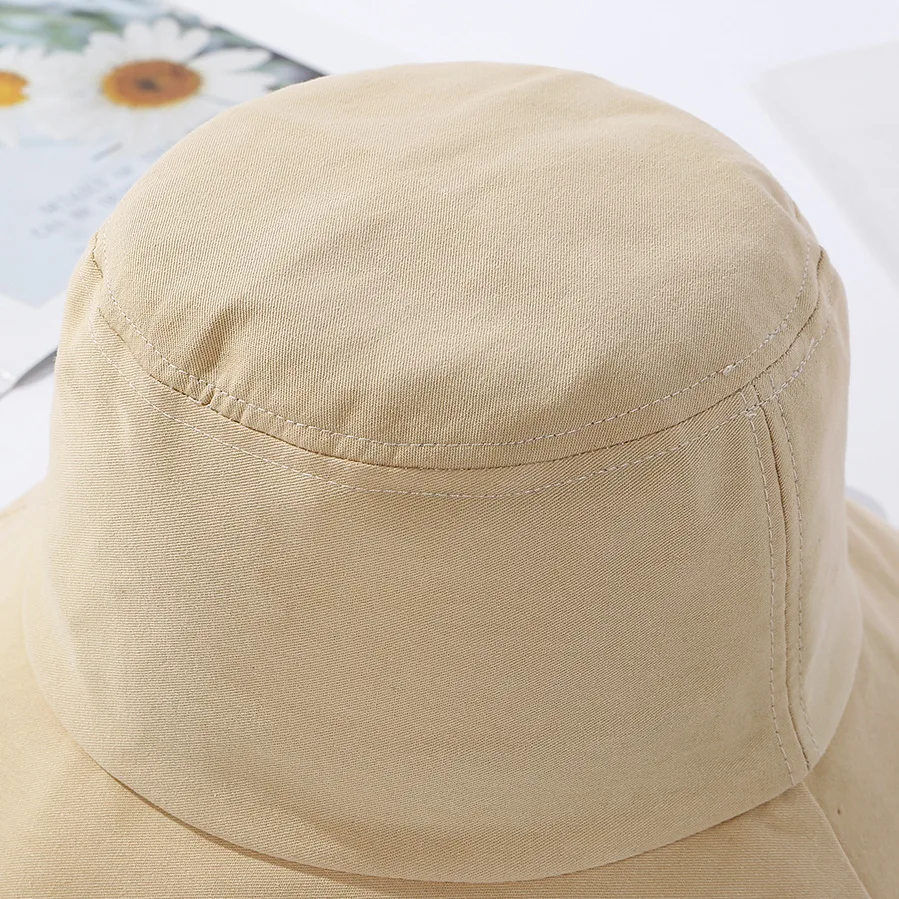 Панама USPOP Женская однотонная с широкими полями хлопковая шляпа от солнца