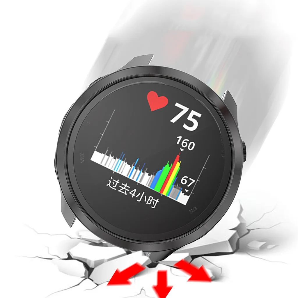 Ультратонкий гальванический прозрачный чехол из ТПУ для Garmin Forerunner 245/245M