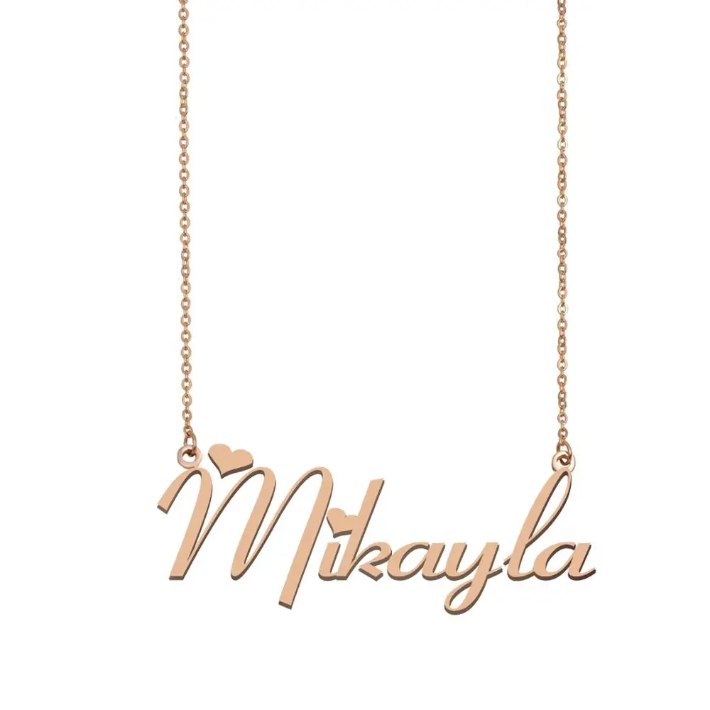 

Имя Mikayla ожерелье, пользовательское имя ожерелье для женщин девушек Лучшие Друзья День рождения Свадьба рождественские дни матери подарок
