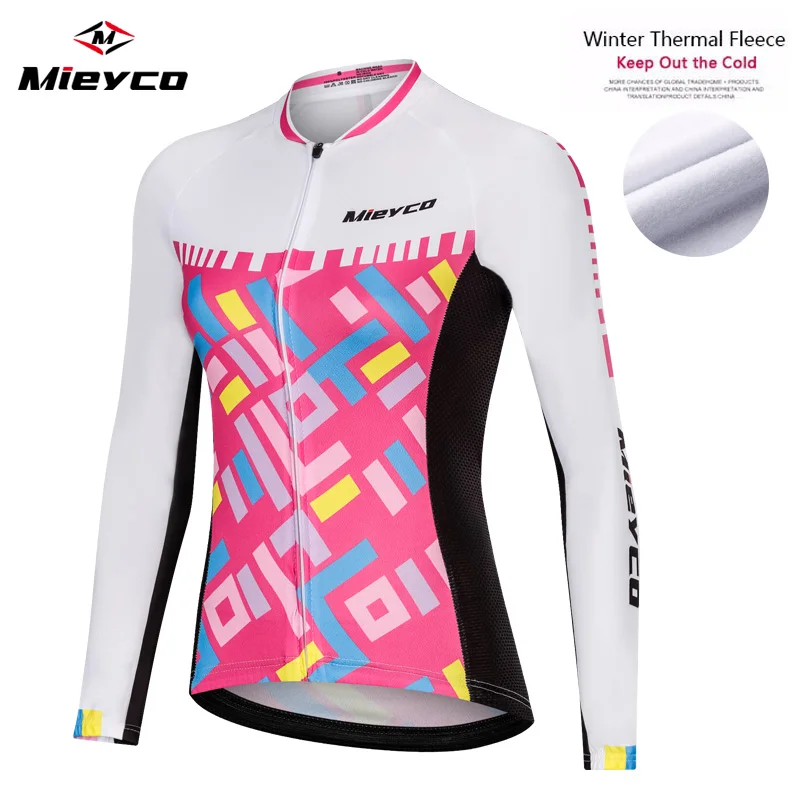 

Cycling Jersey Women Long Sleeve Winter Thermal Fleece maillot ciclismo mtb Bike Pro Cycling Shirt Woman Cyclist Mexico Jersey