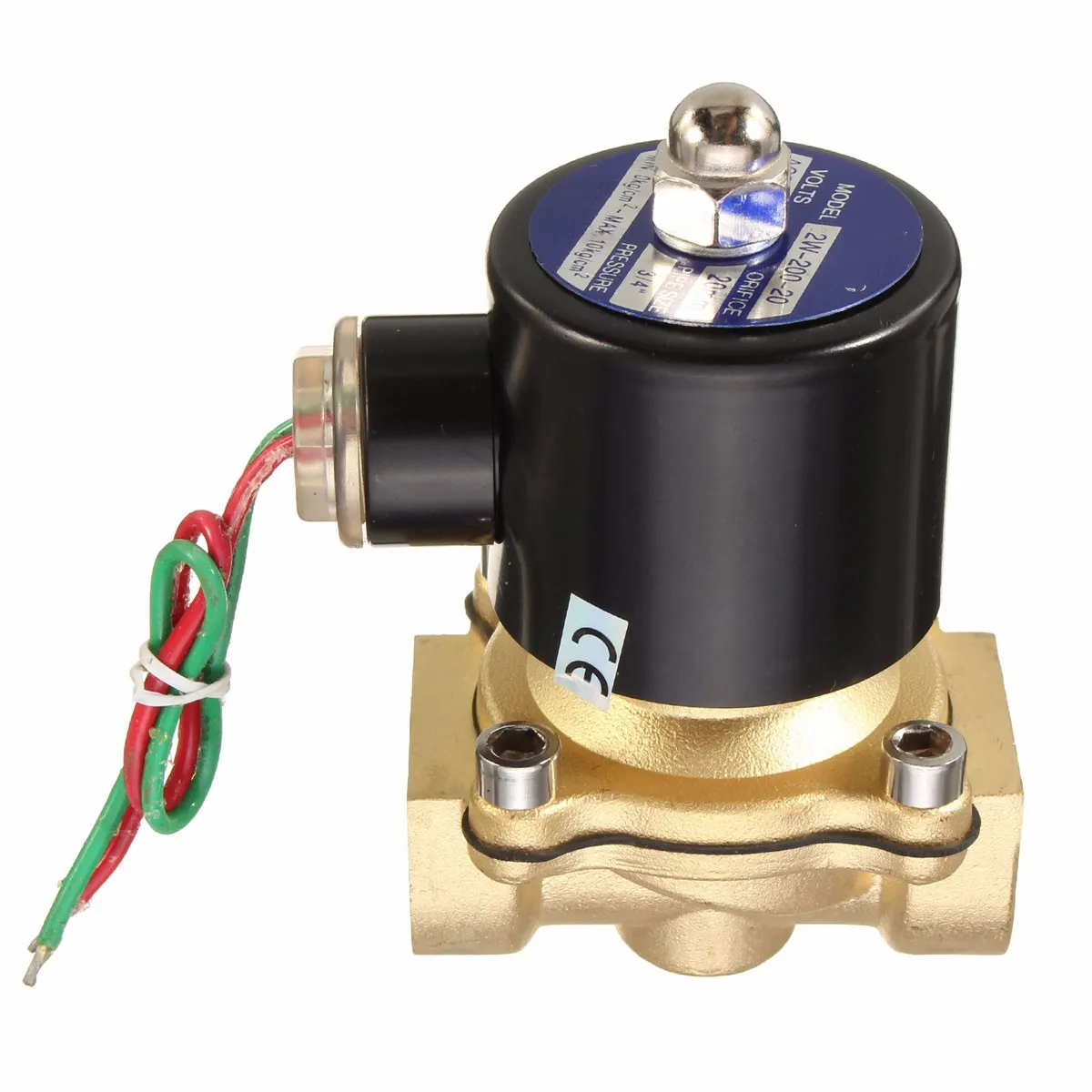 

Латунный электромагнитный клапан, 220 В, 3/4 дюйма, нормально закрытый электромагнитный пневматический клапан для воды, нефти, газа