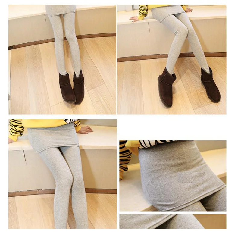 Юбка леггинсы для девочек хорошо тянущиеся штаны с флисовой подкладкой юбки