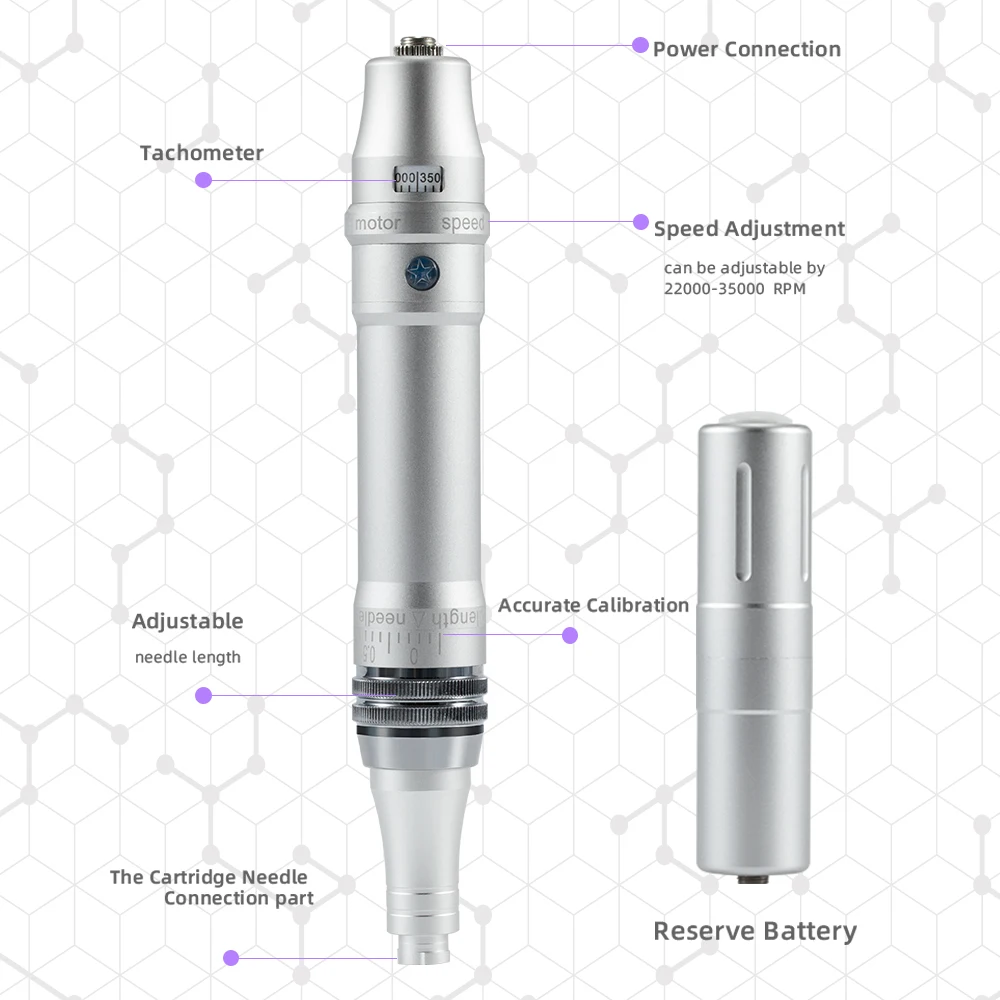 Профессиональная беспроводная тату машинка для перманентного макияжа бровей