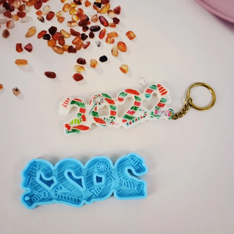 

X7YA 2022 Shape Keychain Epoxy Resin Casting Silicone Mold Woman Keychain Decorative Pendant Jewelry Mold for DIY Crafts