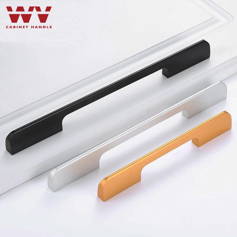 ВМ Американский Стиль черная ручка шкафа серый золотой Алюминий сплав Кухня шкаф