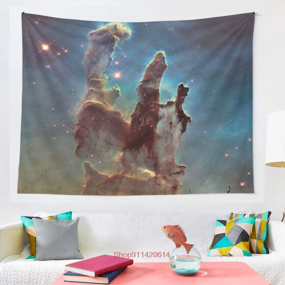 

Eagle Nebula, колонны творчества, Разноцветные Настенные подвесные гобелены, настенные коврики для йоги в стиле спальни