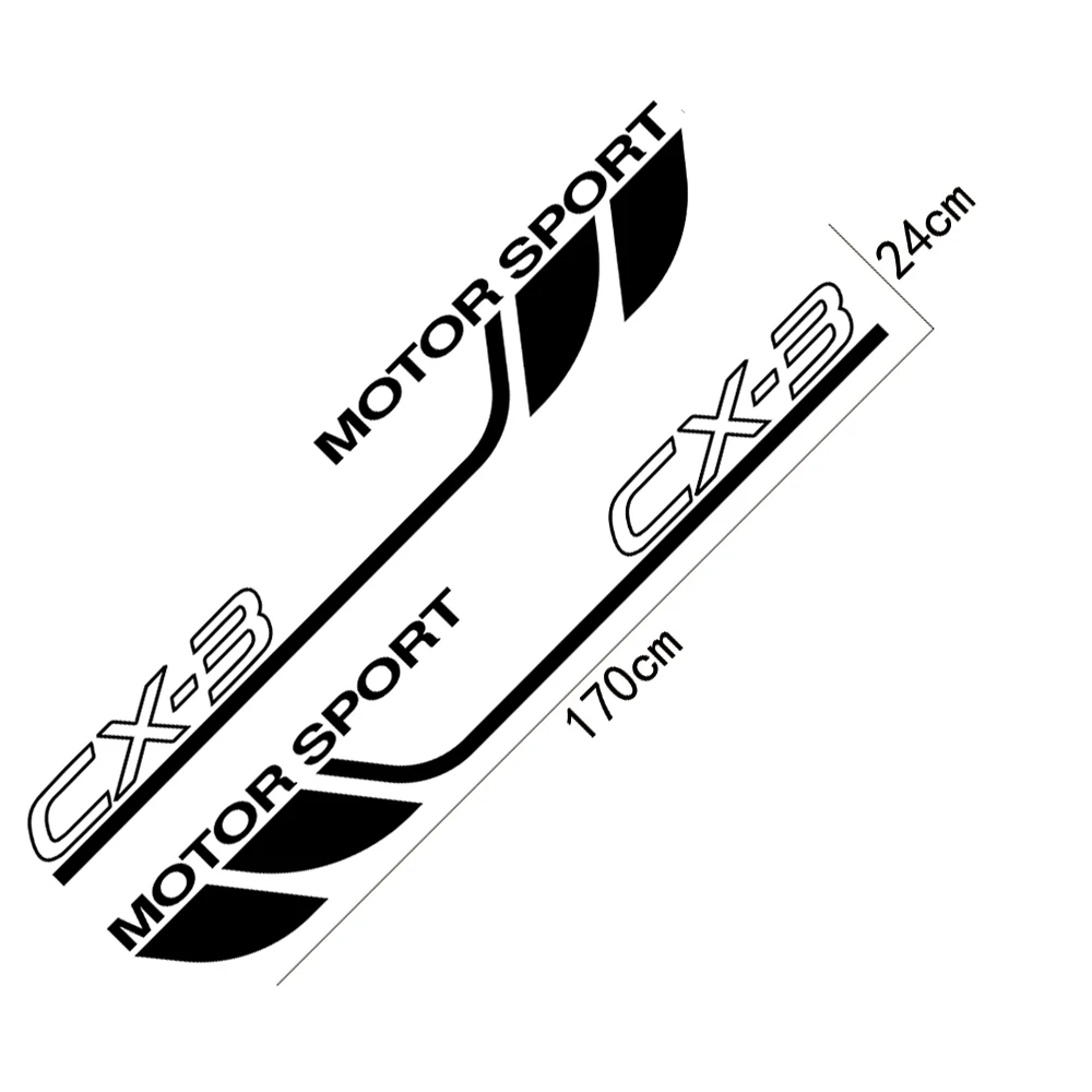 

Automobile Body Decors Racing Film Auto Wrap Graphic Vinyl Stickers For Mazda CX-3 Sport Car Door Side PVC Decals Accessories