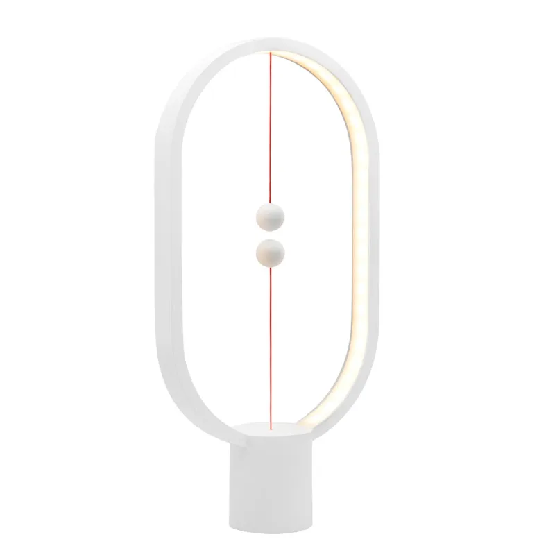White Heng Balance светодиодный светильник, ночник с питанием от USB для домашнего декора, спальни, офиса, ночник, светильник, рождественский подарок, светильник - Испускаемый цвет: White