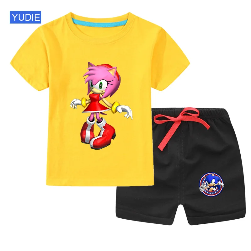 

Toddler Boys New Arrival Summer Kids Clothes Short Sleeve T-shirt + Shorts 2 Piece Set Baby Girls BoysClothing Sets