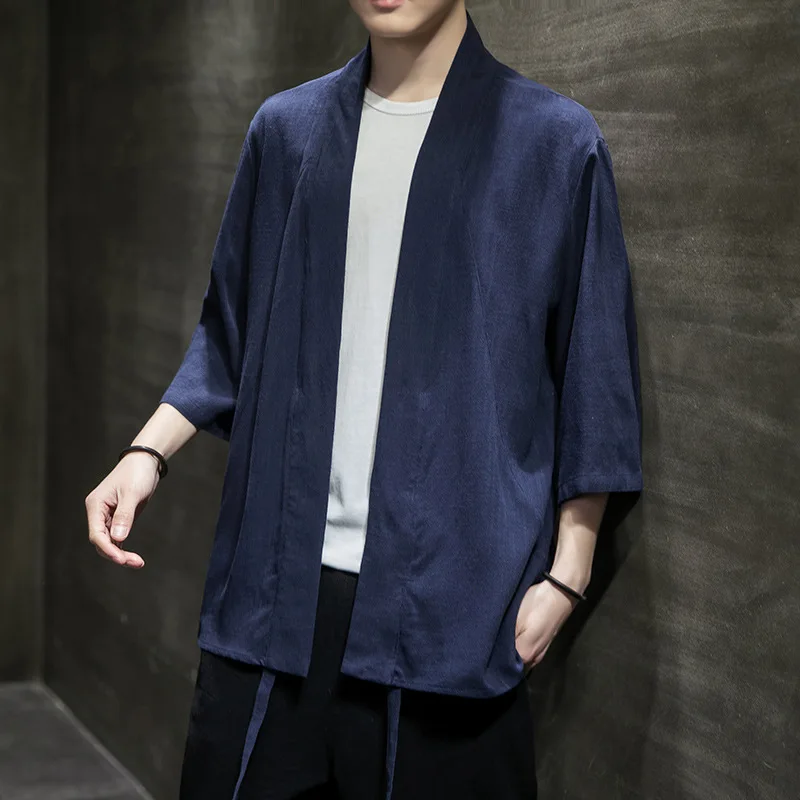 

Autumn Yukata Men Kimono Cardigan Men Japanese Kimonos Top Coat Kimono Cosplay Costume Printed Asian Clothes Beach Casual Shirts
