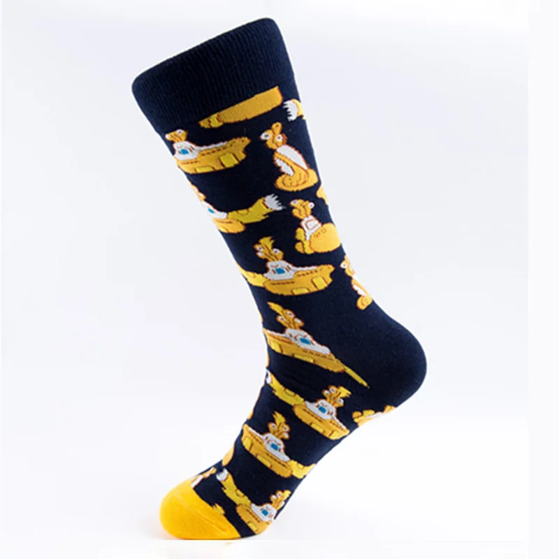 

LUCKY ZONE Autumn New Men's Socks Personality Colorful Graffiti Men's And Women's Socks Pure Cotton Breathable Tube Socks CNY