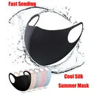 Классный шелк хлопковая маска для лица для мужчин и женщин, моющаяся многоразовая Ветрозащитная маска против пыли, дышащая маска для рта PM2.5