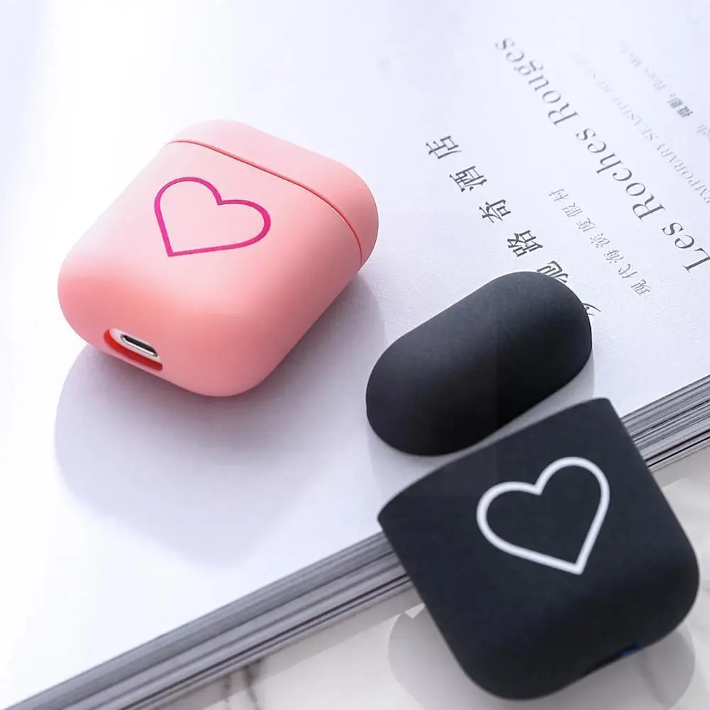

Fashion Cute Heart Couples Case For AirPods Hard 1 Accessorie Earphone Pods Earphone 2 PC Wireless Case For Air T8L7 C5X1