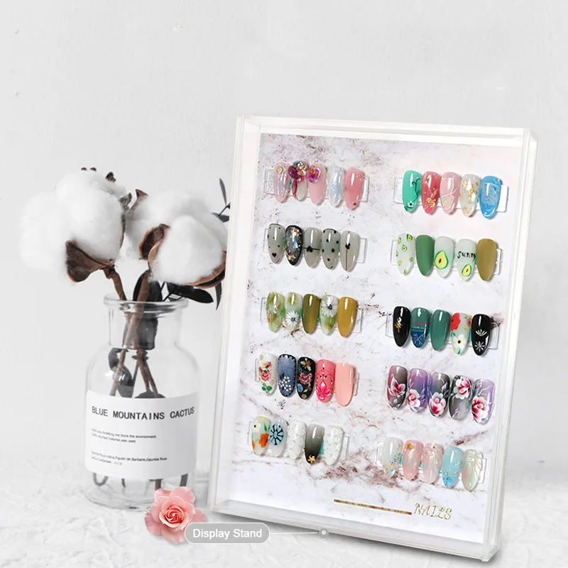 Искусственный чехол для хранения гель лака ногтей цветная подставка