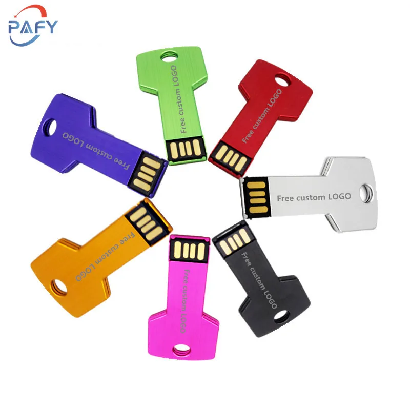 

Portable Key Shape U Disk Real Capacity Waterproof Metal Memory Stick 4GB 8GB 16GB 32GB 64GB USB Flash Drive Free Logo Printing