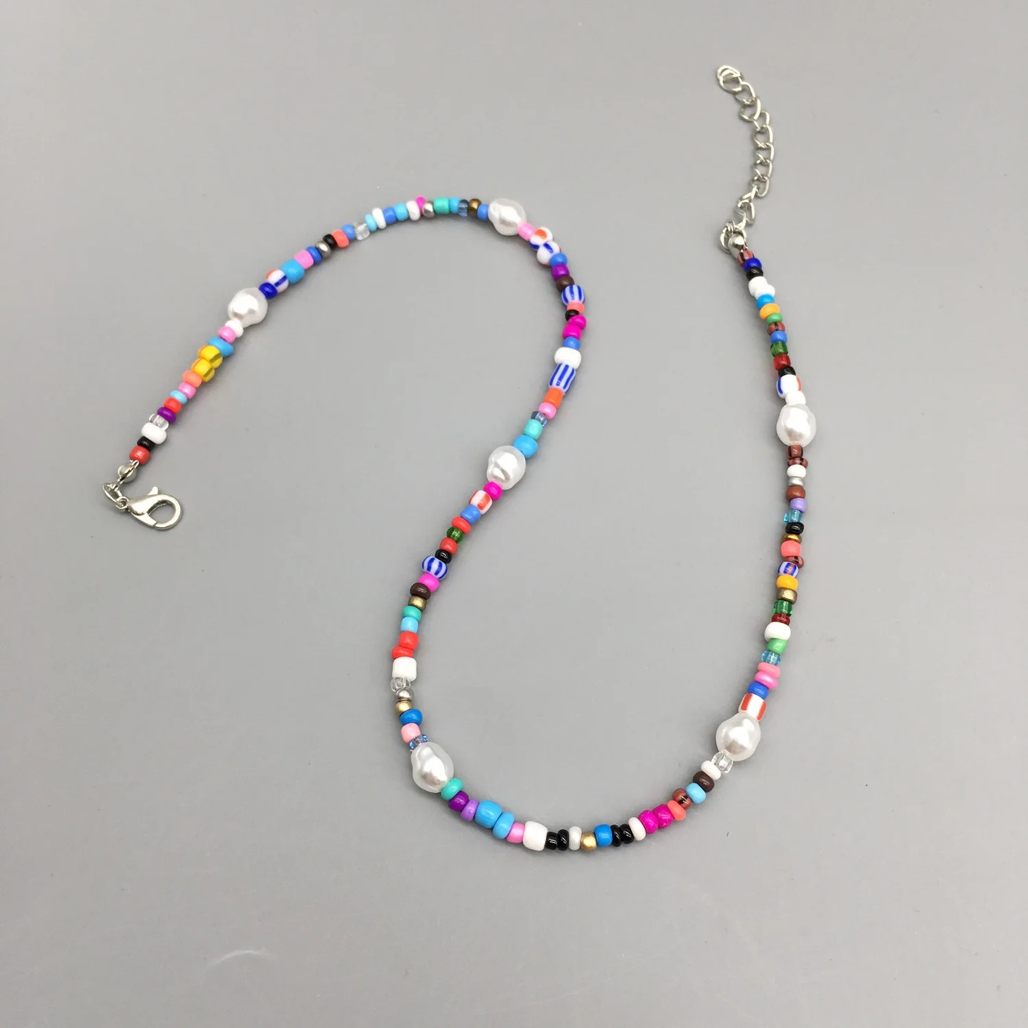 Женское Ожерелье-чокер ручной работы ожерелье из стеклянных бусин с