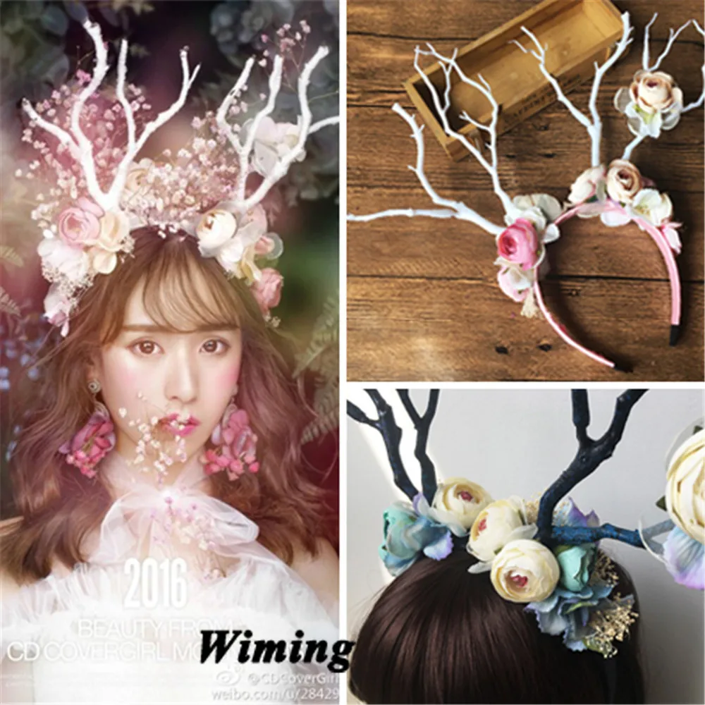 Цветочная повязка на голову модный головной убор реквизит для вечеринки