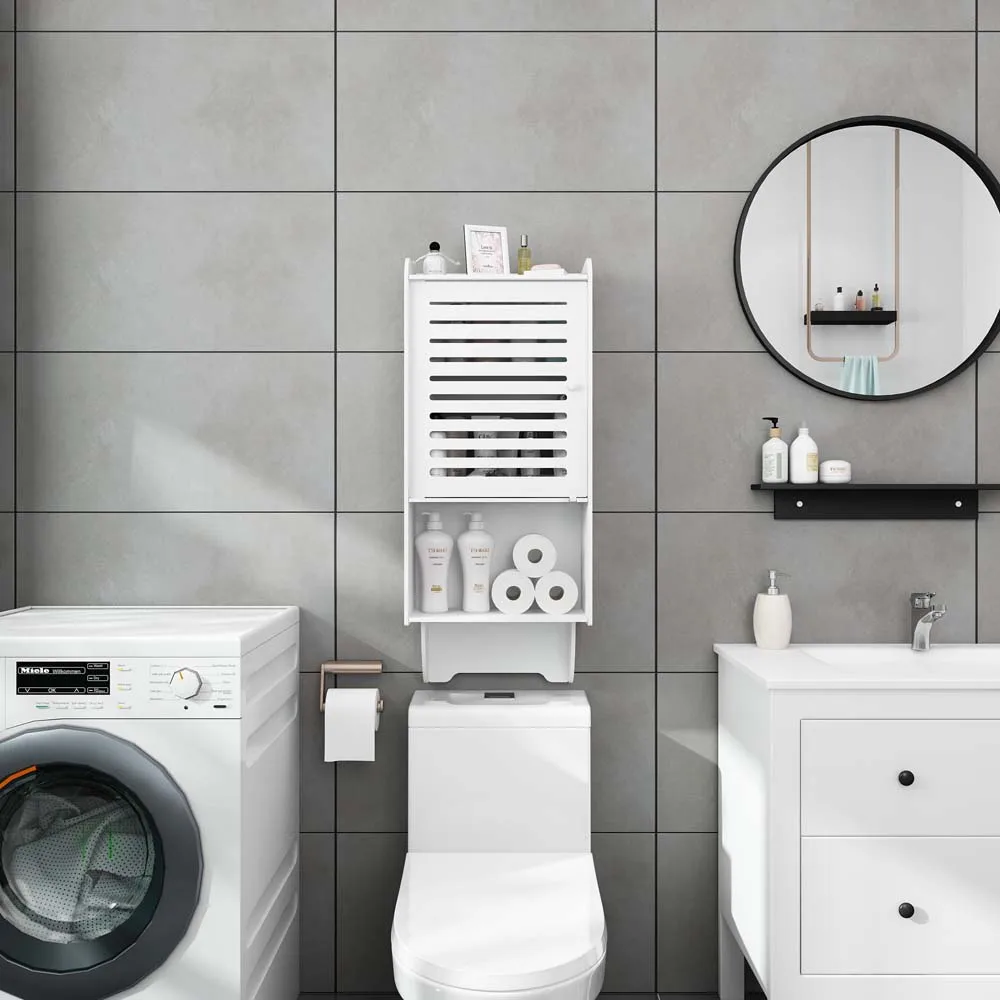 Водонепроницаемый непористый стеллаж для ванной комнаты над унитазом настенный