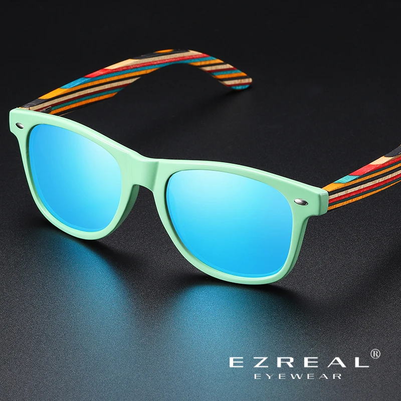 EZREAL Classic Frame Driving Sunglasses Women/Men Brand Designer Natural Wooden Sunglasses Retro Modis Oculos