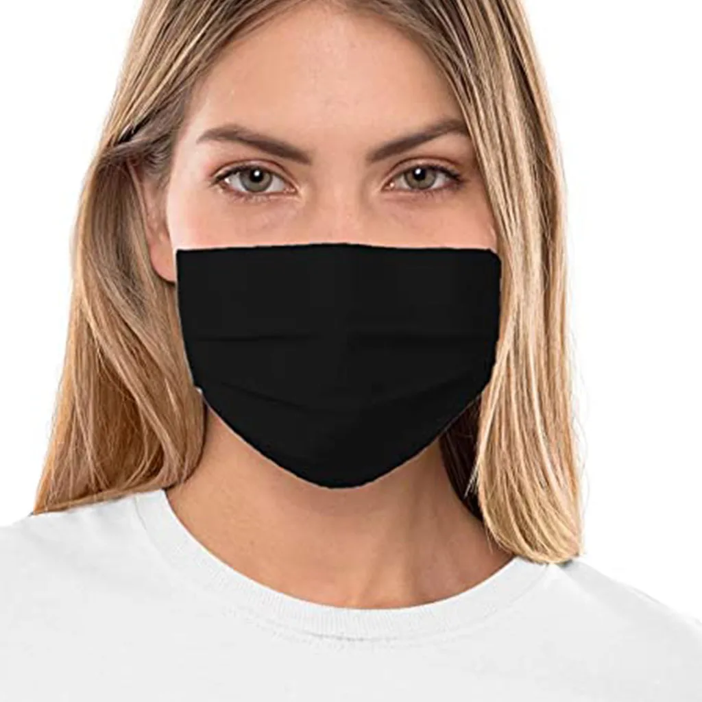 

Dustproof Mouth Mask Cotton Face Mouth Mask Cartoon Face Reusable Fabric Pollution Maske Party Black Mascarillas Hot Sale