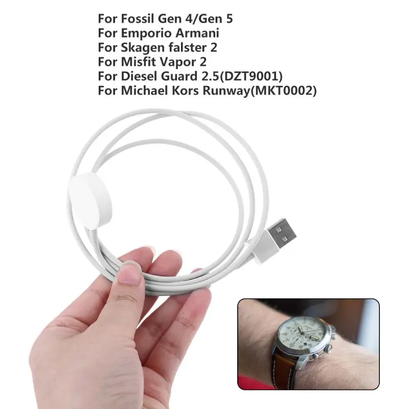 Portable USB Charger Cable Fast Charging Dock Cradle for Fossil-Gen 4 Explorist/Venture/Gen 5 Carlyle/Julianna Watch | Электроника