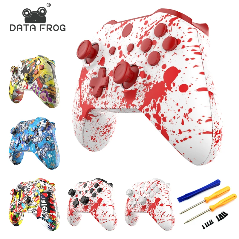 Корпус управления Data Frog для Xbox One S Control ler Shell Splatter Repair Full Slim аксессуары|Чехлы| |