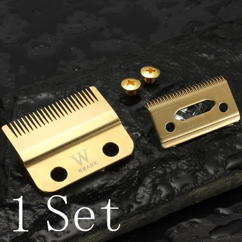 Golden 1 set WMARK W-2 Профессиональный 2-отверстие клипер лезвия подвижное лезвие с винтовым зажимом Сменное лезвие высокого качества материал - Цвет: Golden 1 set