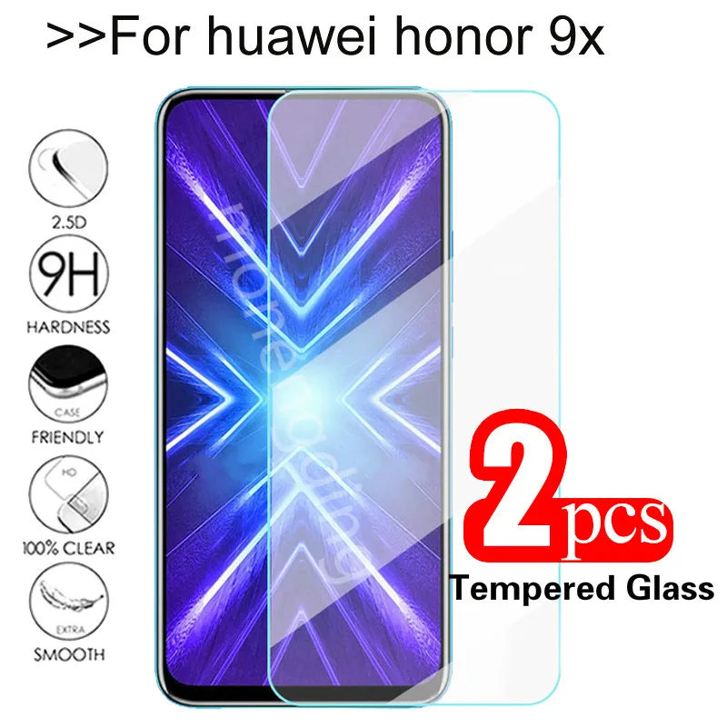 2 шт закаленное стекло для Huawei Honor 9x защита экрана защитное на 9X 9 X Honer X9 Honor9x STK LX1